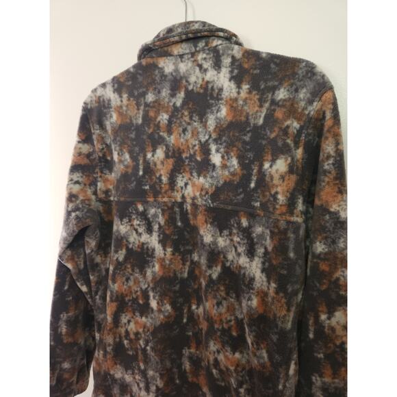 Mens Columbia Steens Mountain Printed Jacket Dark Stone Timberwood Fleece Zip, S - Picture 16 of 16